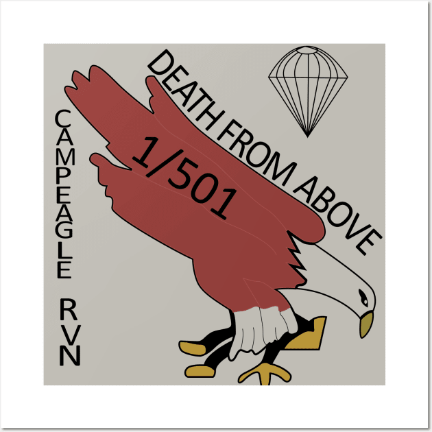 1st Battalion, 501st Parachute Infantry Regiment - Camp Eagle - Vietnam Wall Art by twix123844